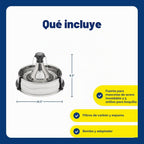 PetSafe Drinkwell Fuente inoxidable para múltiples mascotas, rojo, 8 libras (PWW00-13705)