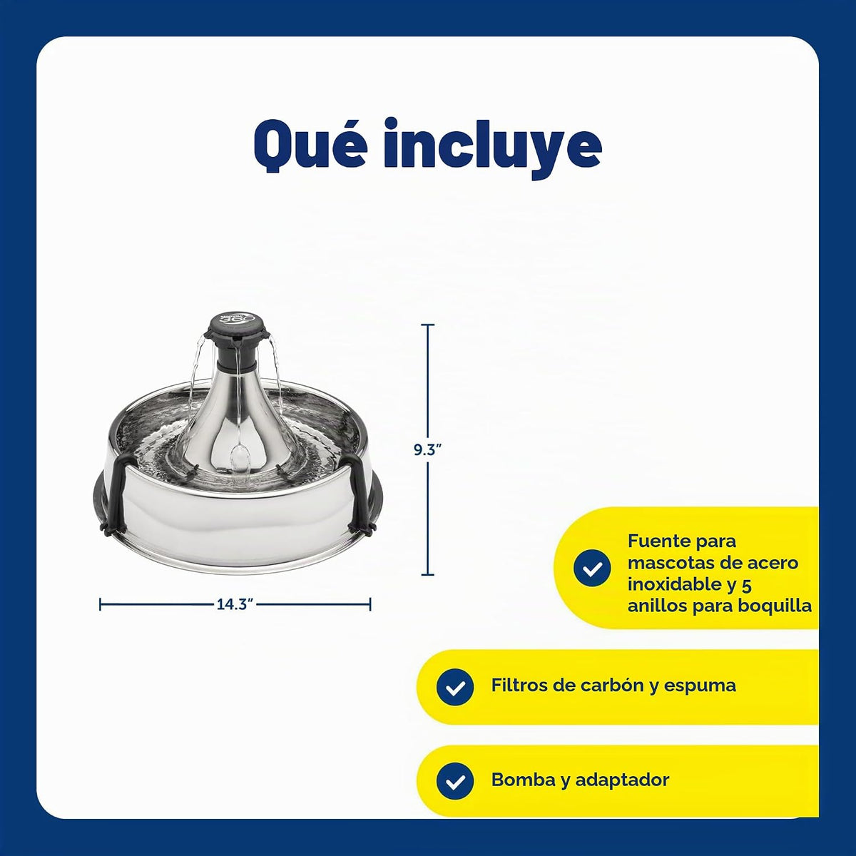 PetSafe Drinkwell Fuente inoxidable para múltiples mascotas, rojo, 8 libras (PWW00-13705)