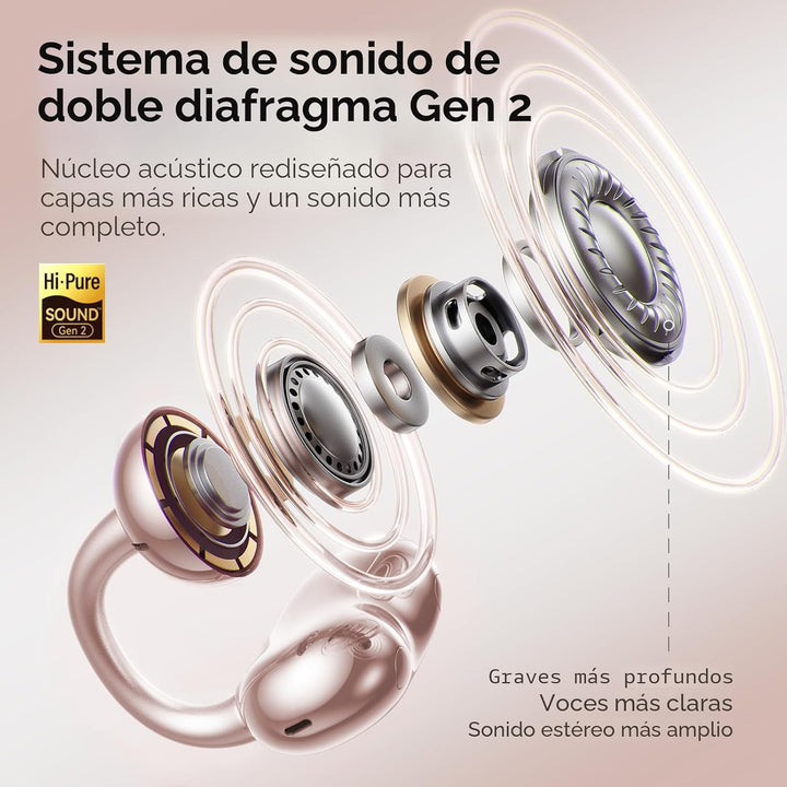 Kinglucky Auriculares de clip mejorados, ajuste cómodo y sonido cri...
