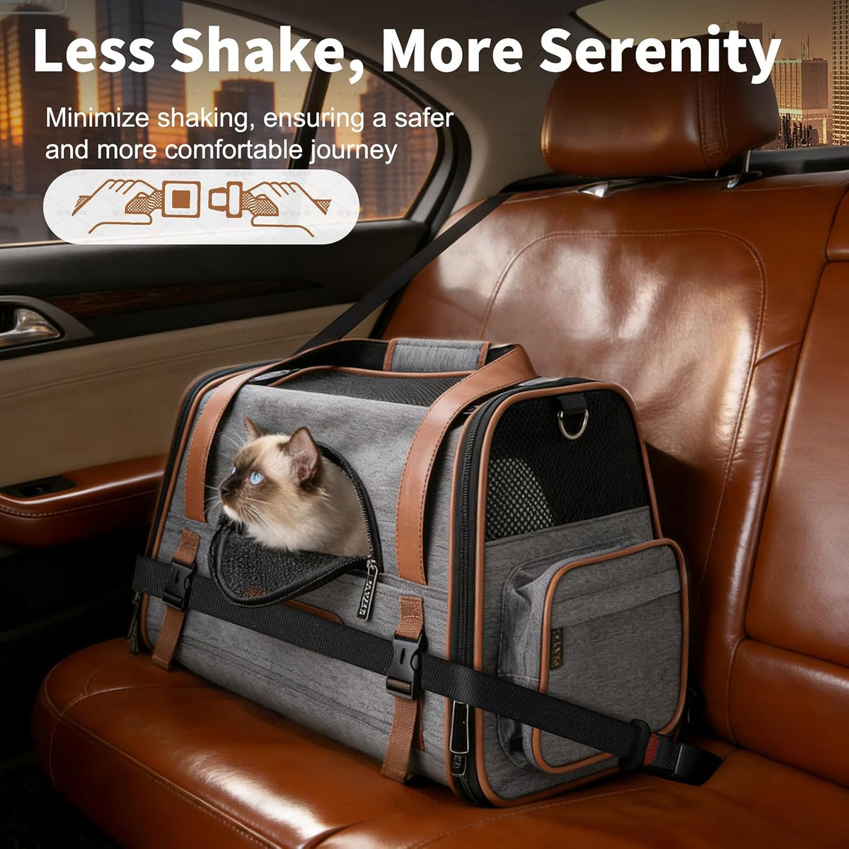 Transportador de mascotas prémium para gatos, bolso de transporte con