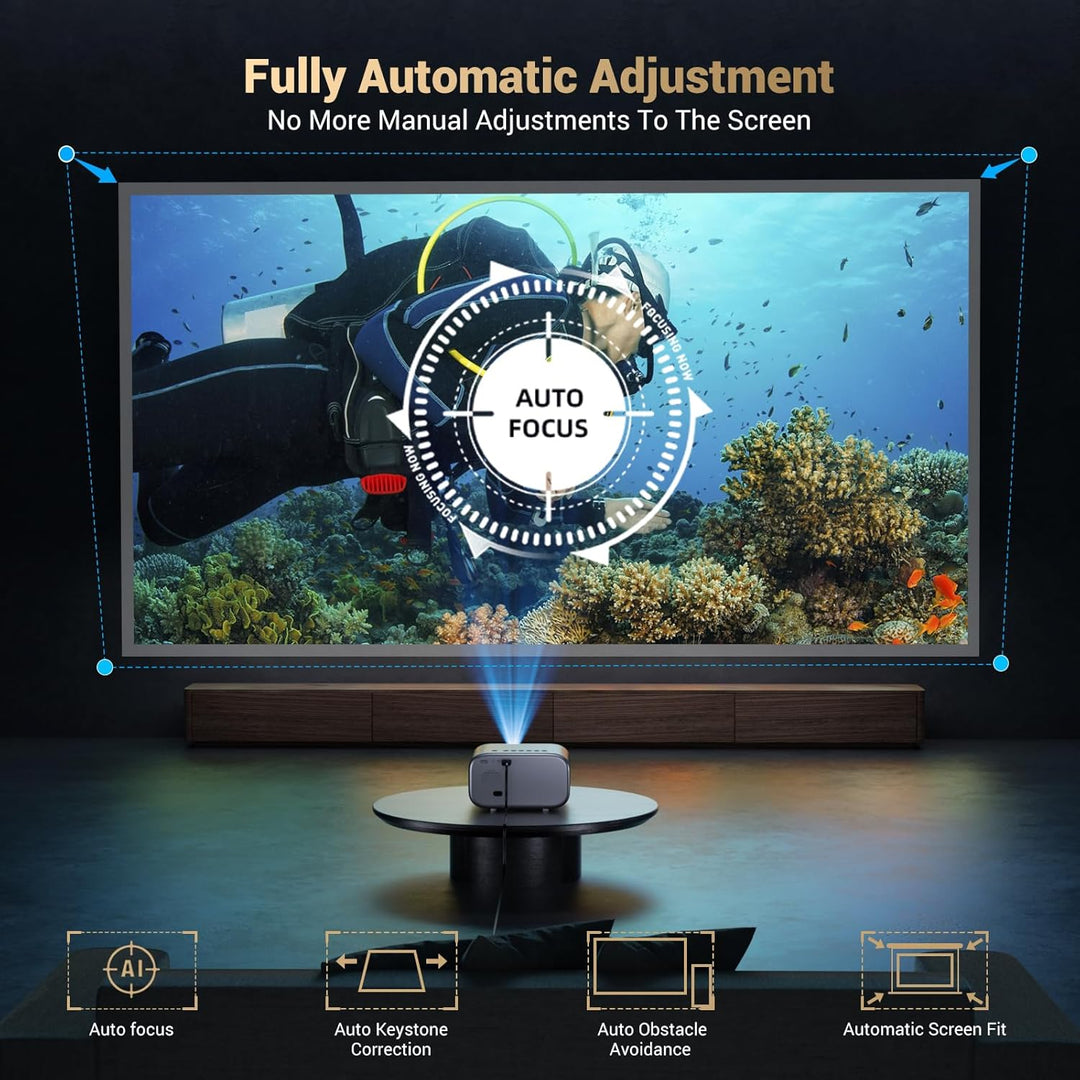 Proyector con WiFi y Bluetooth: [Auto Focus\/Keystone] - Proyector...