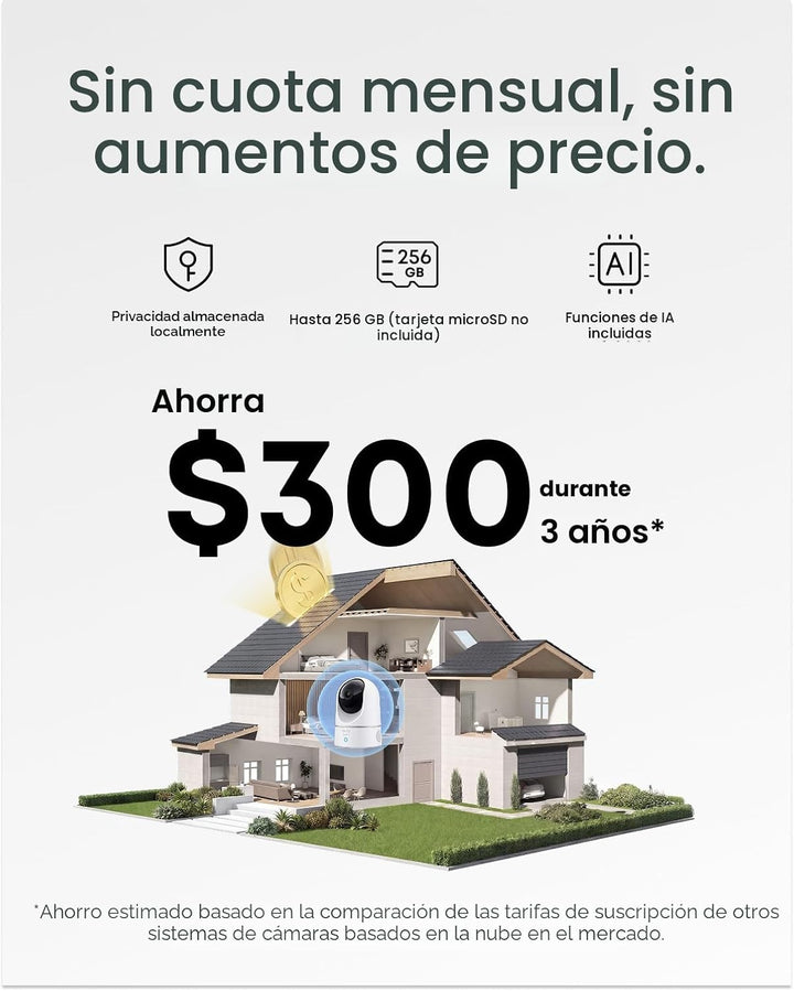 eufy Security Cámara Interior E220, cámara para seguridad del hogar...
