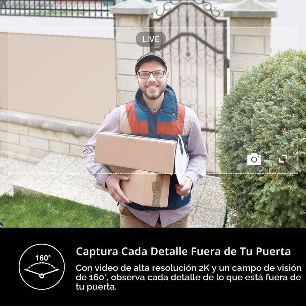 Kasa 2K Smart Video Doorbell cámara cableada con timbre, KD110