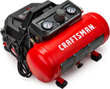CRAFTSMAN Compresor de aire, 1.5 galones, 3\/4 HP, máximo 125 PSI,...