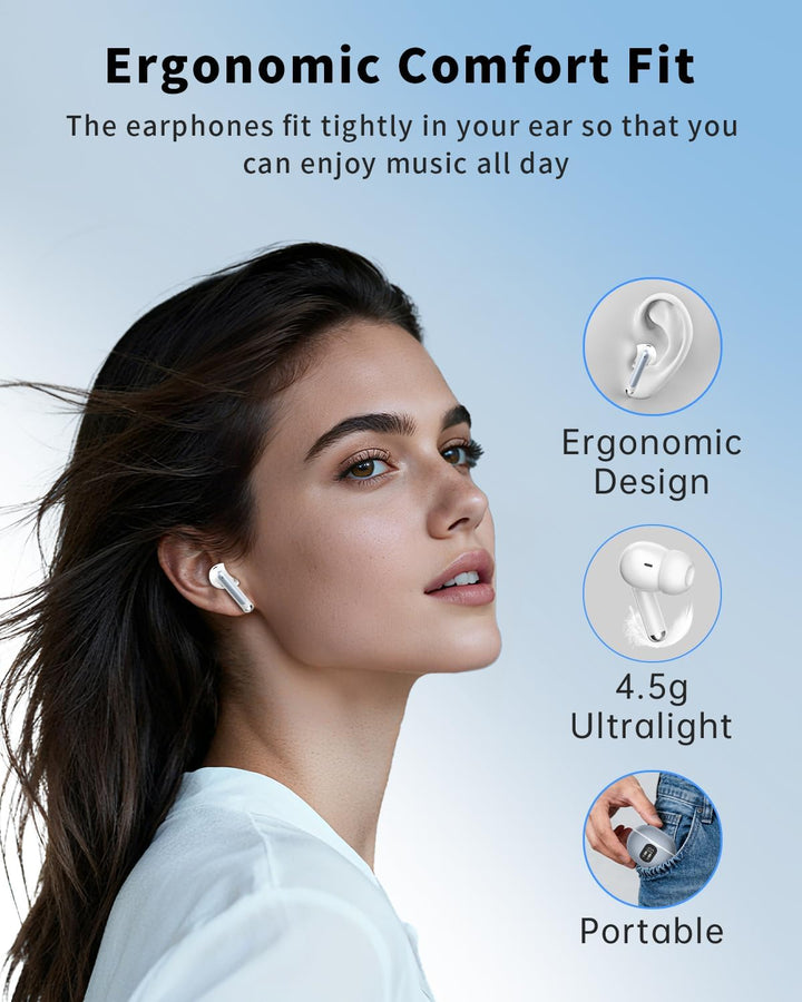 Auriculares inalámbricos, auriculares Bluetooth 5.4 con reproducció...
