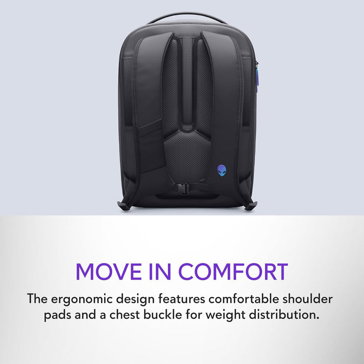 Mochila Alienware 18 - AW7825P - Capacidad de 28L, malla transpirab...