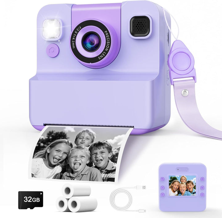 Cámara para niños de impresión instantánea, juguetes para niñas ado...