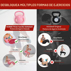 RUNWE - Juego de pesas rusas con 3 asas - Peso para mujeres, opciones de 5, 10, 15 y 20 libras para giros rusos, ejercicio abdominal, levantamiento de pesas y ejercicio de fitness core para gimnasio