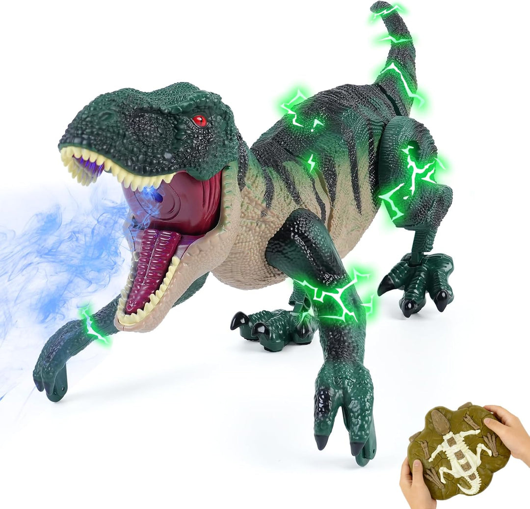 MagicKidz - Juguetes de dinosaurio de control remoto para