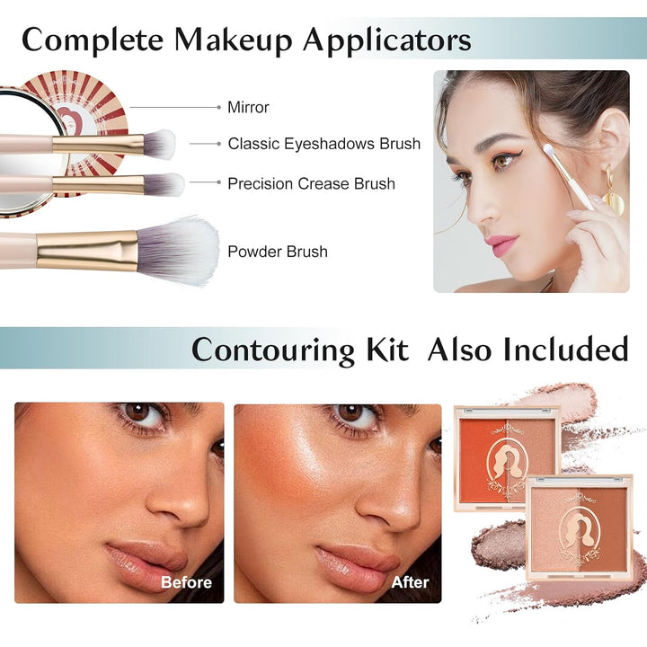 Kit de maquillaje todo en uno para niñas, kit de maquillaje para pr...
