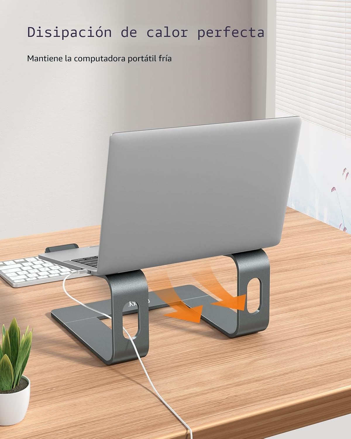 Nulaxy Soporte completo de aluminio para laptop, soporte estable de...