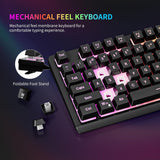 Newmen GM104 Combo de teclado y mouse para juegos con cable, teclad...