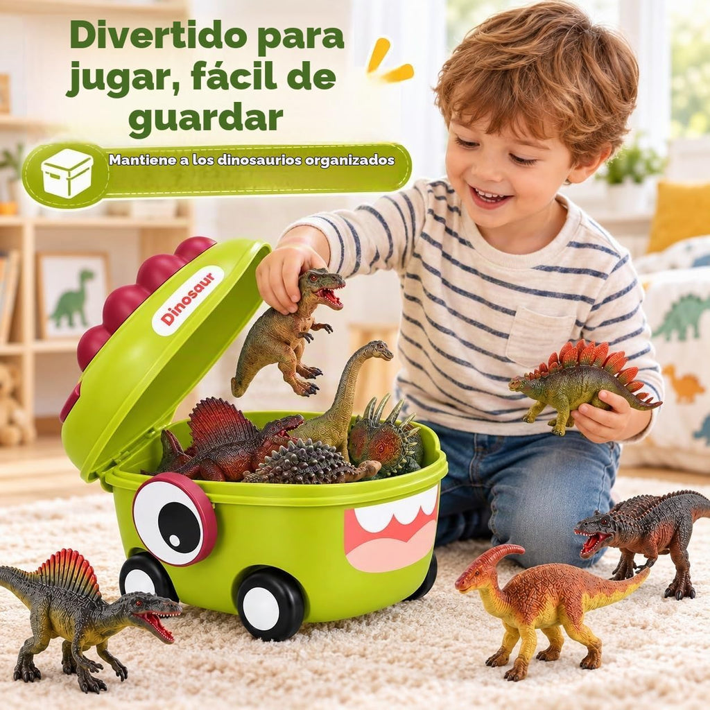 Juguetes de dinosaurio para niños, 12 figuras realistas con caja