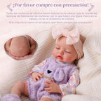 BABESIDE 16 inch Muñecas de silicona para bebé, Muñecas bebé Reborn de silicona de cuerpo completo