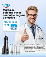JTF Irrigador bucal portátil para dientes: 3 modos y 10 niveles de...