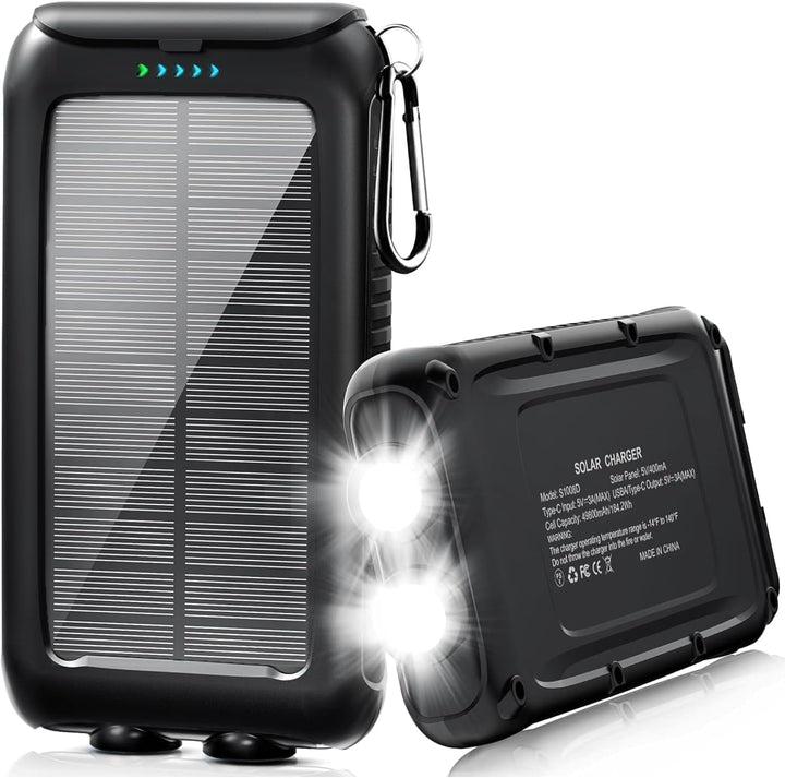 Kepswin Cargador solar-Power-Bank-49800mAh Cargador de teléfono sol...