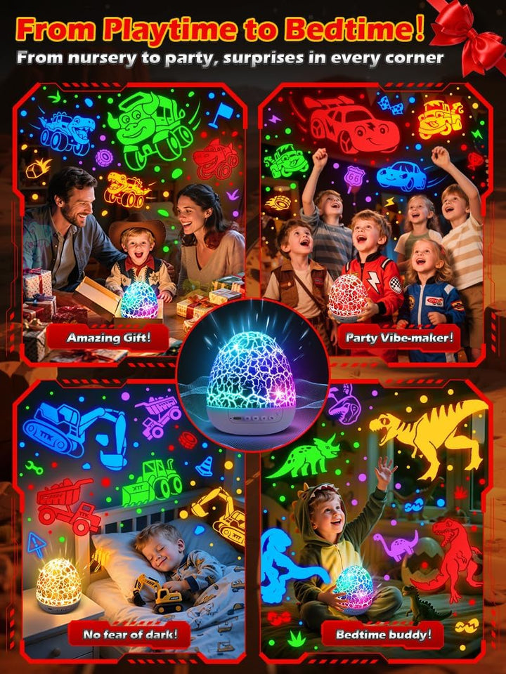 Juguetes de Dinosaurio Camión Bestia Huevo Luz Nocturna para Niños...