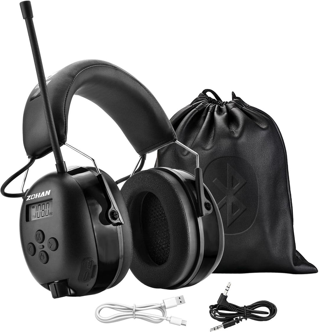 ZOHAN AM\/FM Radio Headphone with Digital Display,Ear Protection No...