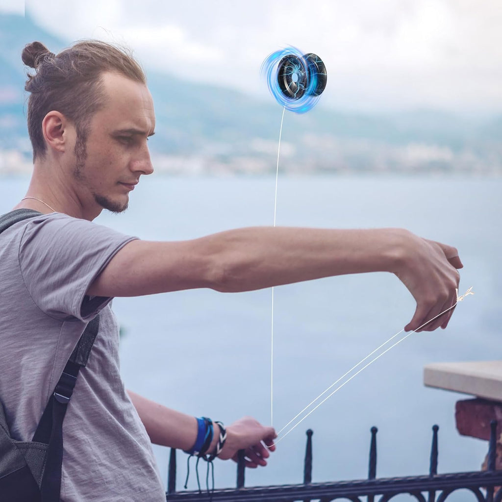 Lenwen 50 piezas Metal Responsive Yoyo Aleación Auto Retorno String Truco a