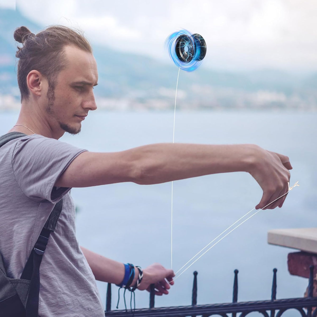 Lenwen 50 piezas Metal Responsive Yoyo Aleación Auto Retorno String Truco a