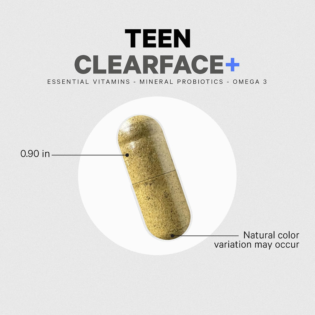 Codeage Teen Clearface adolescente cara, piel y espinillas, vitamin...