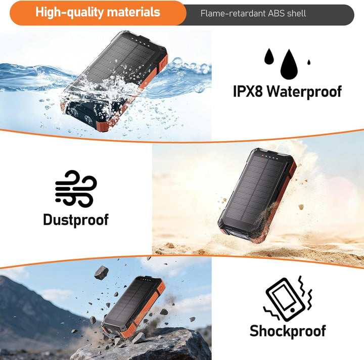 ERRBBIC Cargador solar de batería 49800mAh, cargador portátil de 22...