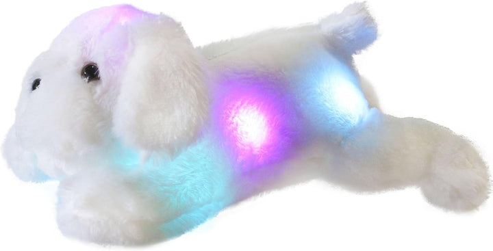WEWILL Perro Cachorro Blanco Iluminado de 18'' con LED, Ani...