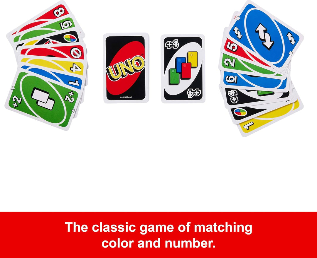 Mattel Games UNO Juego de cartas de emparejar color y