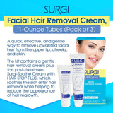 Surgiwax Crema depilatoria facial, removedor de vello para cara, tu...