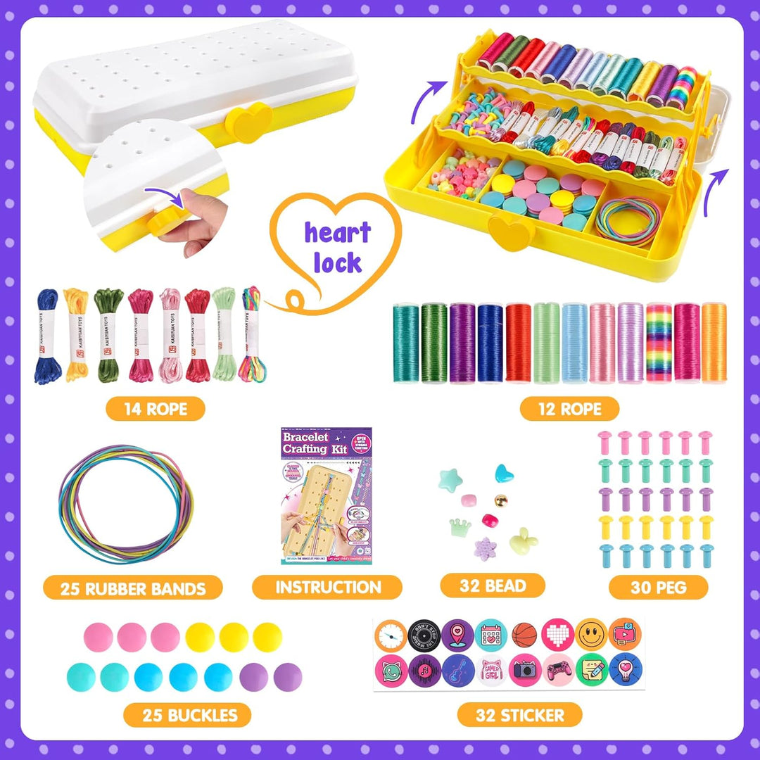 Kit de fabricación de pulseras de la amistad con caja de almacenami...