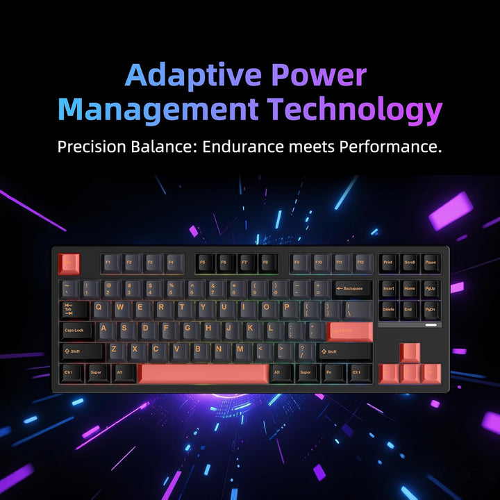 IROK FE87 V2 Teclado mecánico con cable, doble frecuencia de sondeo...