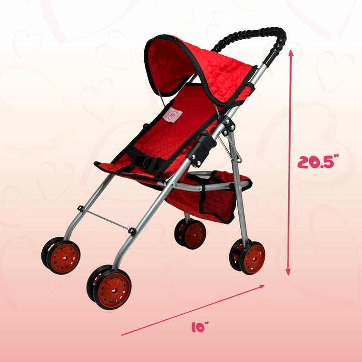 The New York Doll Collection My First Doll Stroller con Canasta, Co...