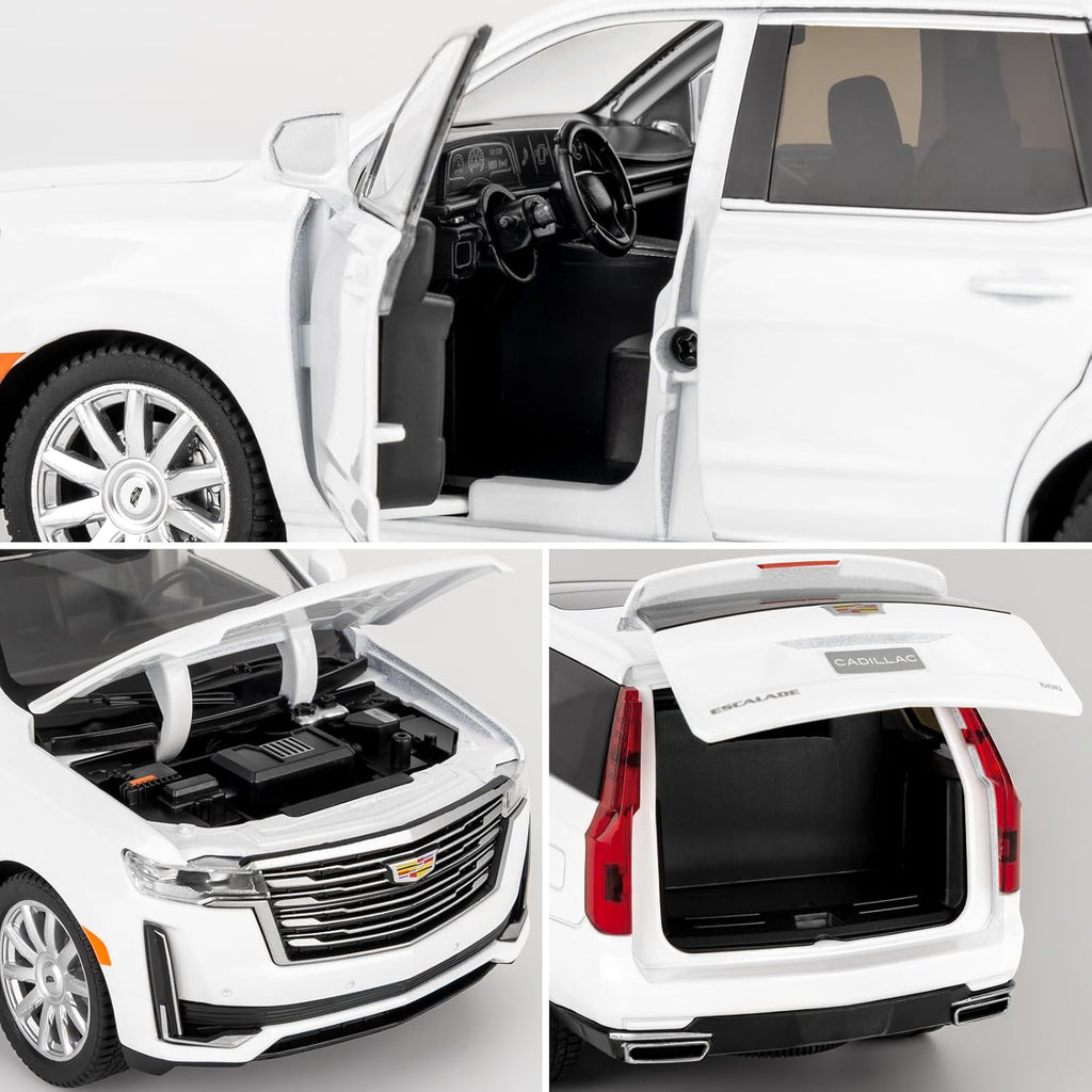 1:24 Escalade SUV Modelo Coche, Aleación Diecast Coche Coleccionable Regalo Blanco