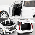 1:24 Escalade SUV Modelo Coche, Aleación Diecast Coche Coleccionable Regalo Blanco