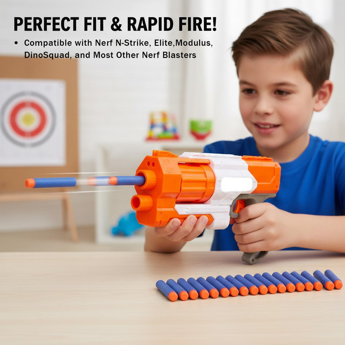 Paquete de 1000 dardos de repuesto compatibles con Nerf N-Strike Elite 2.0 Series DinoSquad, funcionan con todos los lanzadores Elite, color azul