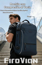 Mochila de viaje al vacío, mochila expandible de 70 litros con sistema de compresión, 2 bolsas de vacío de TPU desmontables, bloqueo TSA, resistente al agua, se adapta a portátiles de 16