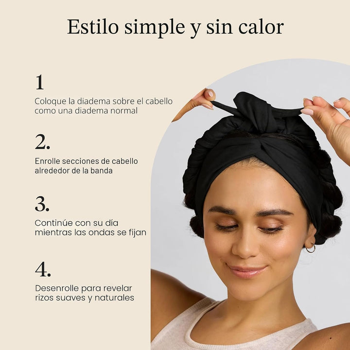 Kitsch Set & Flow Active - Diadema rizadora sin calor para mujer, c...