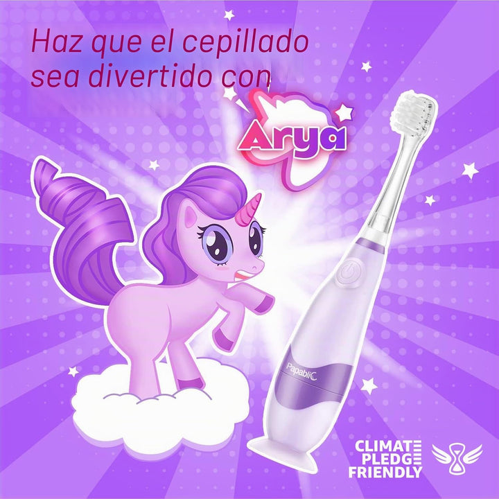 Papablic Cepillo de dientes sónico eléctrico para niños pequeños pa...