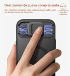 SURITCH Funda para iPhone 15, compatible con MagSafe, soporte integrado y cubierta de cámara y parte trasera translúcida, funda protectora resistente a prueba de golpes de 6.1 pulgadas, color negro
