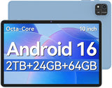 EHFiDC Tablet de 10 pulgadas, Android 16 tabletas con procesador Oc...