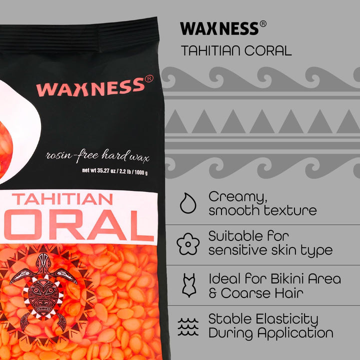 Waxness Cuentas de cera dura de coral de Tahití, tamaño de muestra...