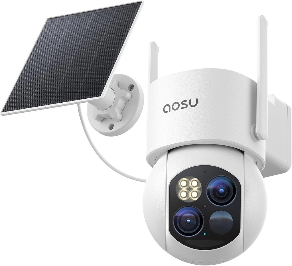aosu T2 Teleobjetivo 3K de doble lente Cámara de seguridad inalámbrica PTZ 360°