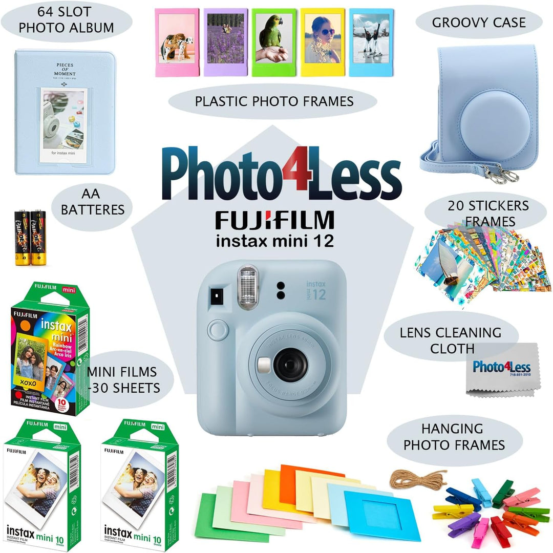 Paquete de cámara de película instantánea Fujifilm Instax Mini 12 c...