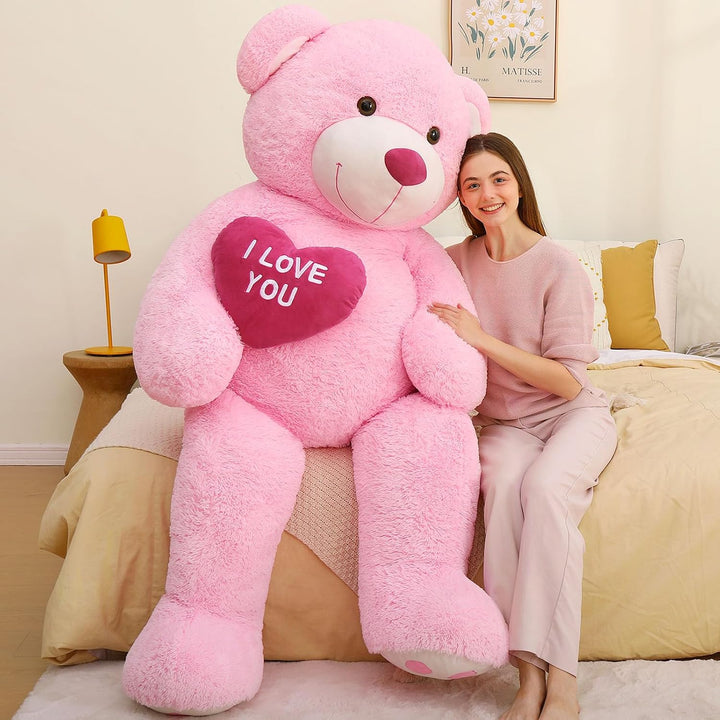 MaoGoLan - Oso de peluche gigante de 6 pies - Corazón rojo "Te...