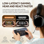 Auriculares inalámbricos Bluetooth sobre la oreja con chip 5.3, tiempo de reproducción de 20 horas, controladores de 1.575 in, diseño plegable y ligero, iluminación RGB, micrófono dual para