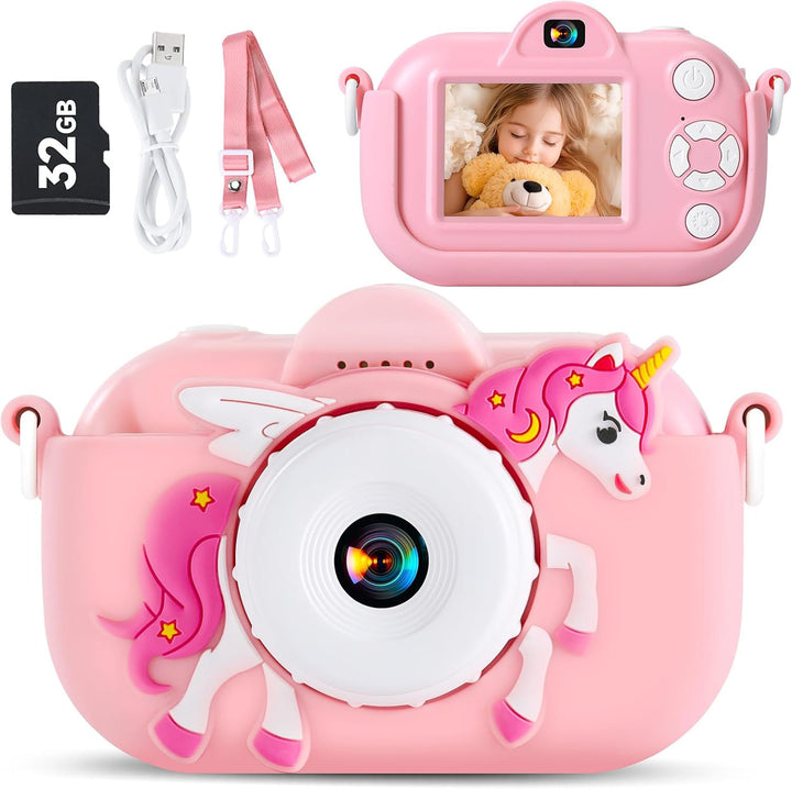 MAVOKIS Cámara digital para niños de 3 a 8 años, cámara 1080P para...