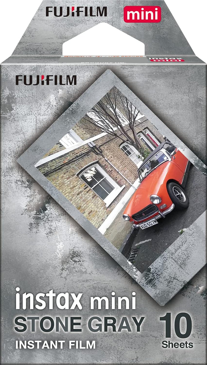 Fujifilm instax Mini Stone Gray película con 10 fotos