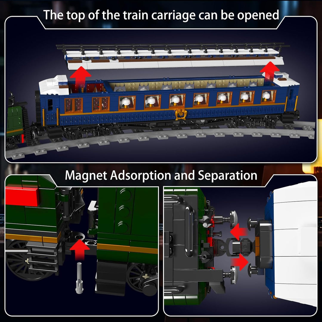 Mould King Orient Express - Kit de construcción de tren de