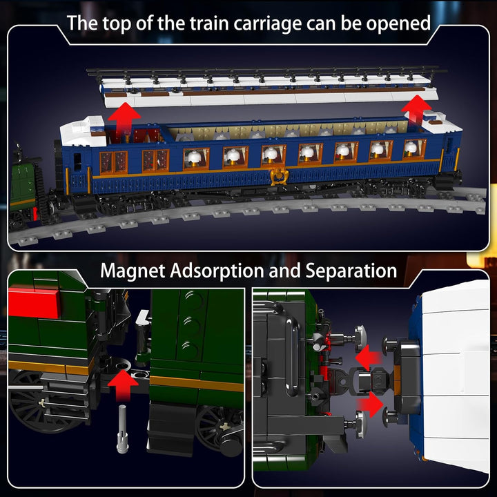 Mould King Orient Express - Kit de construcción de tren de