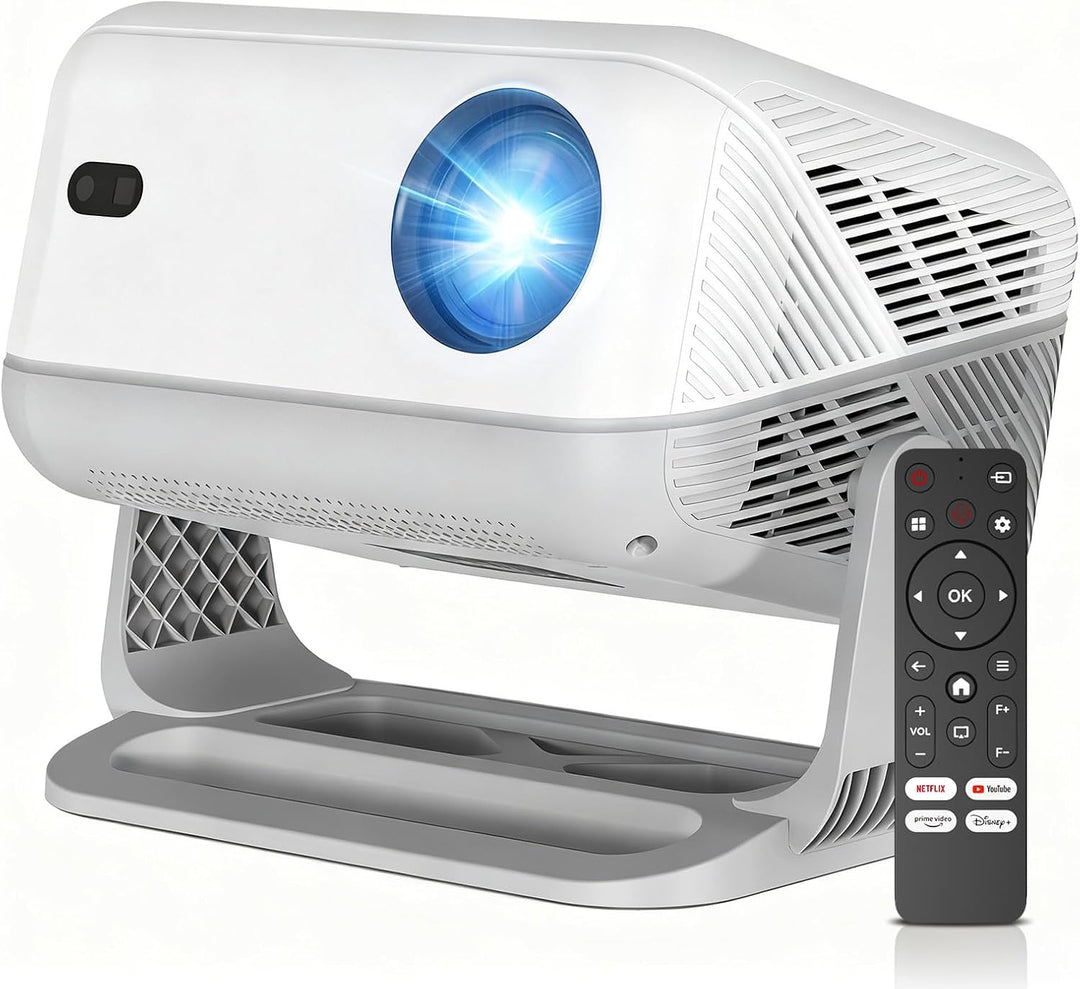 【Compatible con Netflix y Native 1080P】Mini proyector con WiFi y Bl...